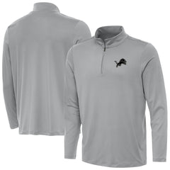 Detroit Lions Antigua Reprocess Quarter-Zip Top Gray | NFL