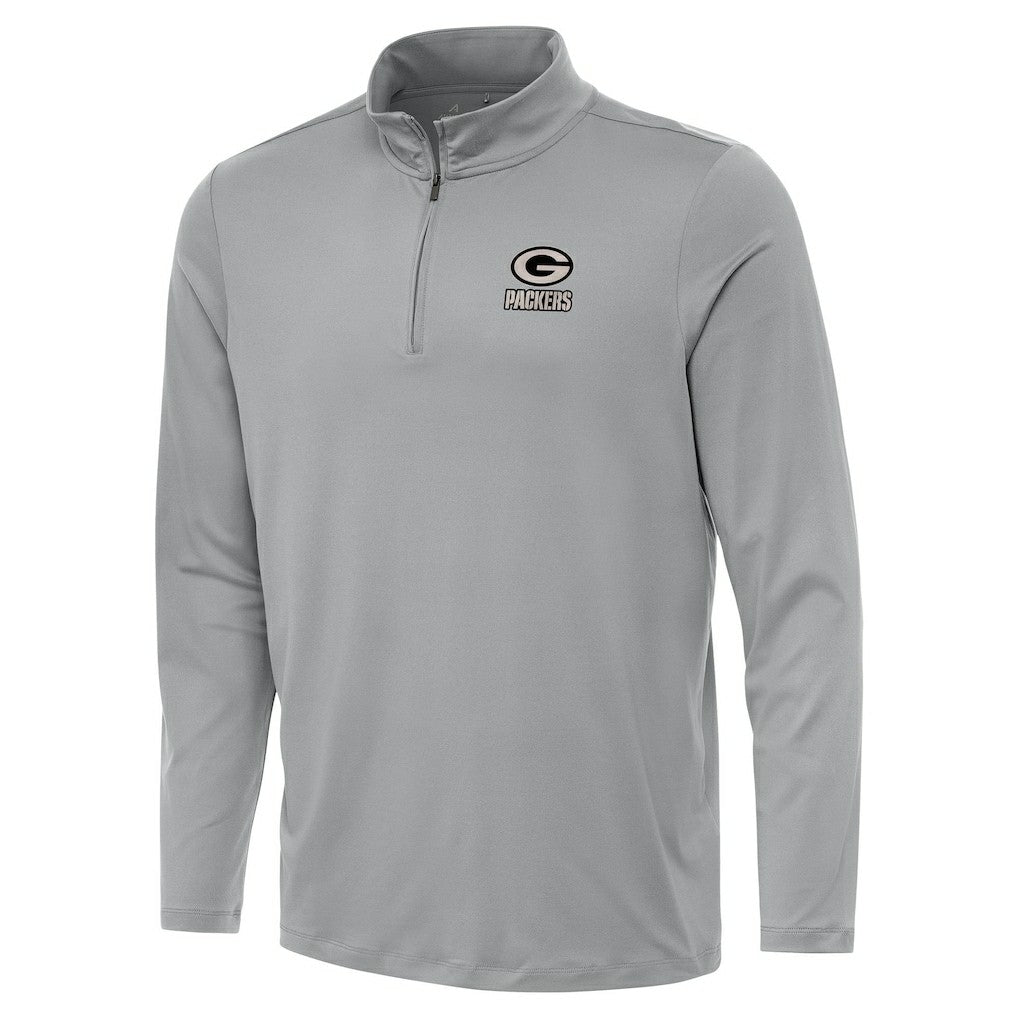 Green Bay Packers Antigua Reprocess Quarter-Zip Top Gray | NFL