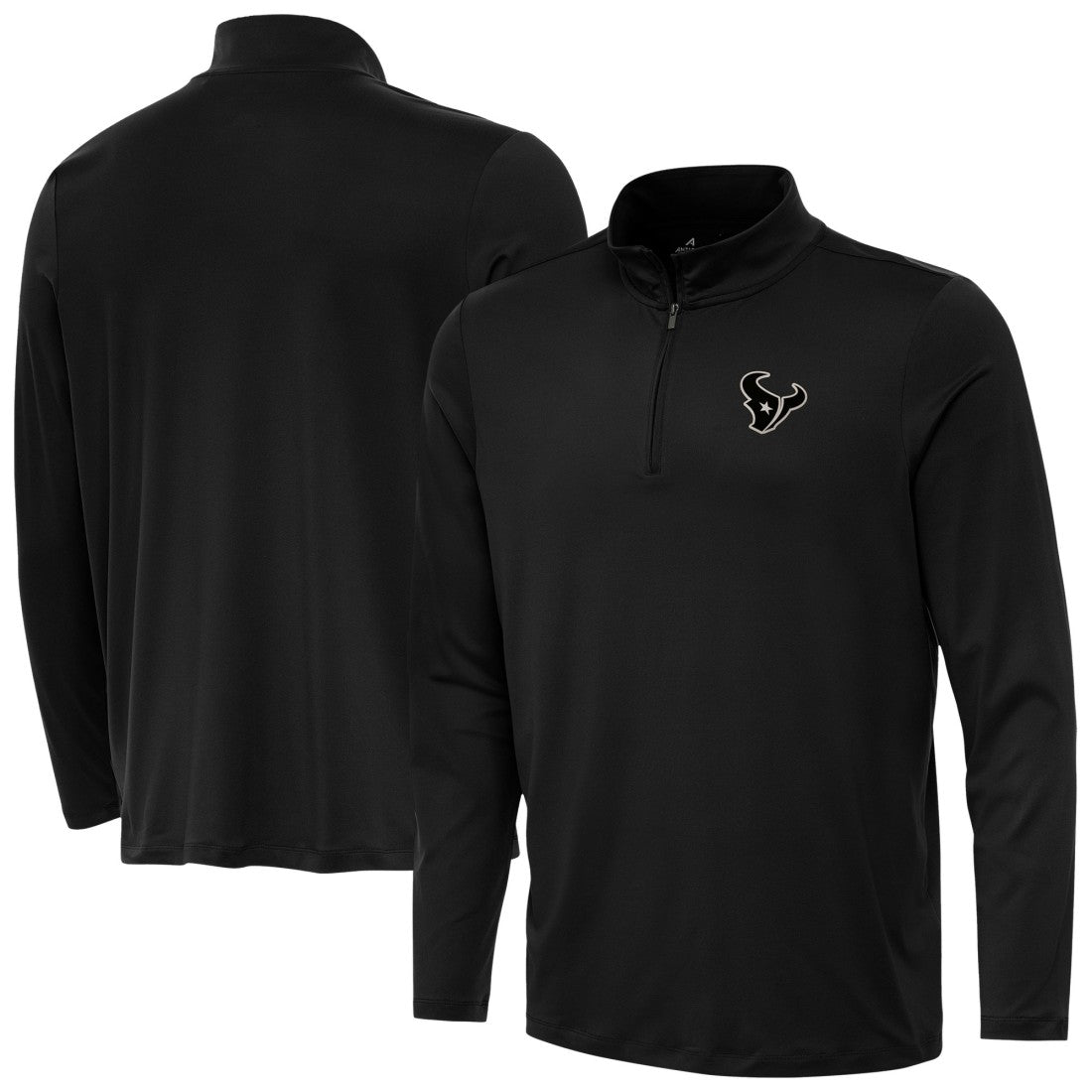 Houston Texans Antigua Reprocess Quarter-Zip Top Black | NFL