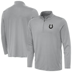 Indianapolis Colts Antigua Reprocess Quarter-Zip Top Gray | NFL