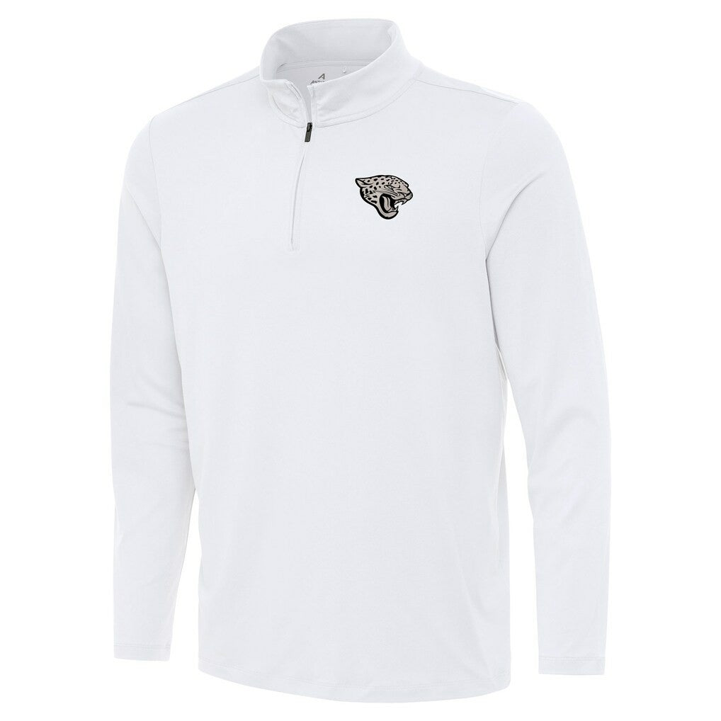 Jacksonville Jaguars Antigua Reprocess Quarter-Zip Top White | NFL