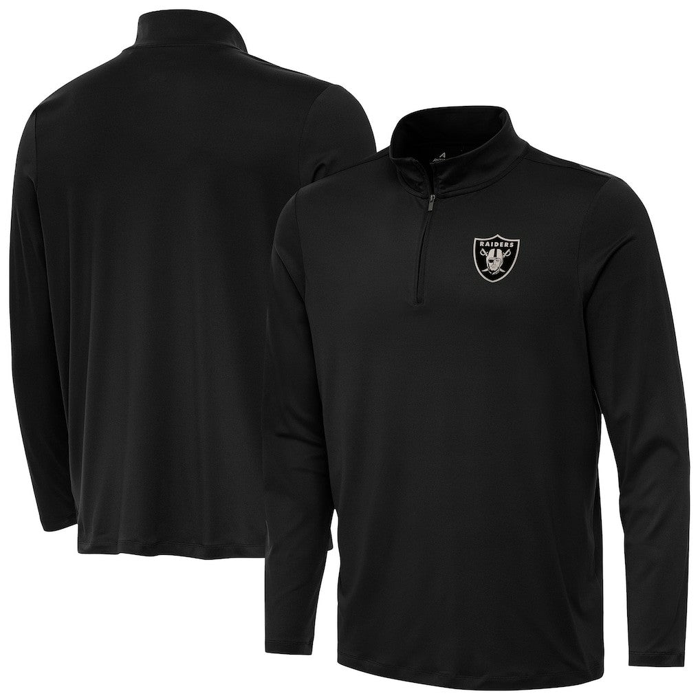 Las Vegas Raiders Antigua Reprocess Quarter-Zip Top Black | NFL