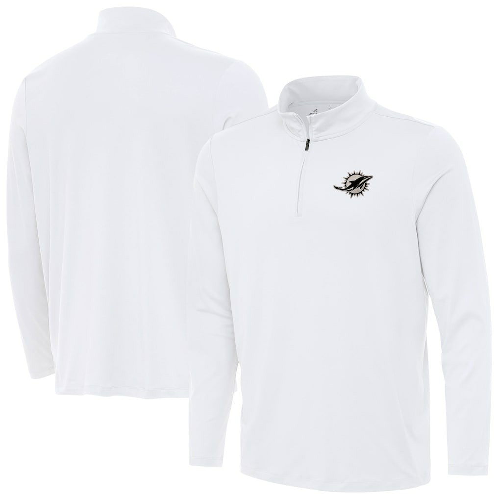 Miami Dolphins Antigua Reprocess Quarter-Zip Top White | NFL