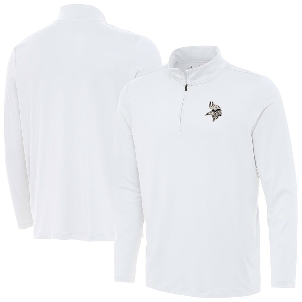 Minnesota Vikings Antigua Reprocess Quarter-Zip Top White | NFL