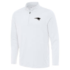 New England Patriots Antigua Reprocess Quarter-Zip Top White | NFL