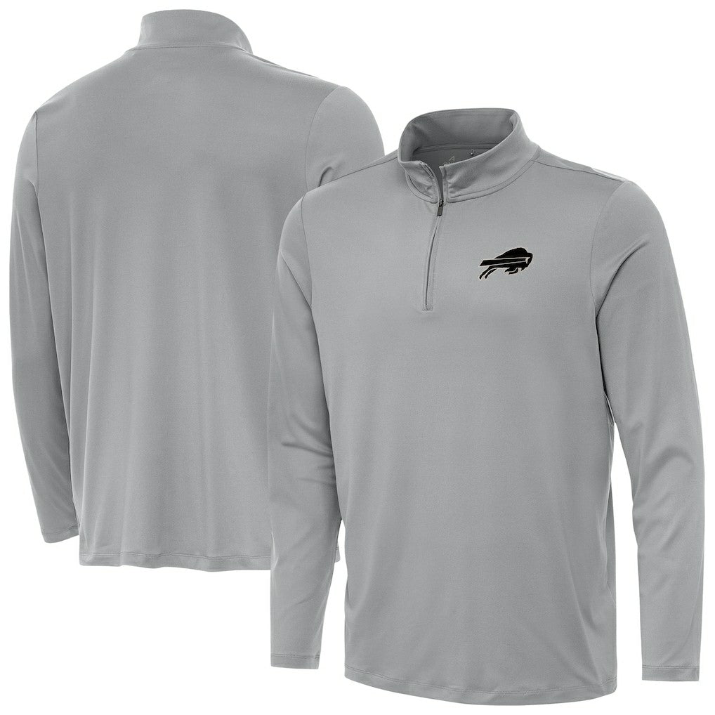 Buffalo Bills Antigua Reprocess Quarter-Zip Top Gray | NFL