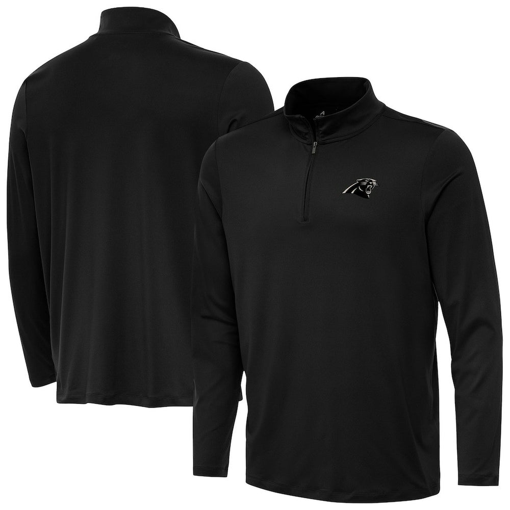 Carolina Panthers Antigua Reprocess Quarter-Zip Top Black | NFL