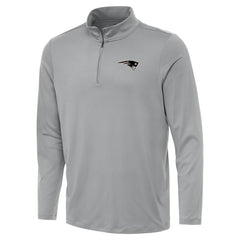 New England Patriots Antigua Reprocess Quarter-Zip Top Gray | NFL