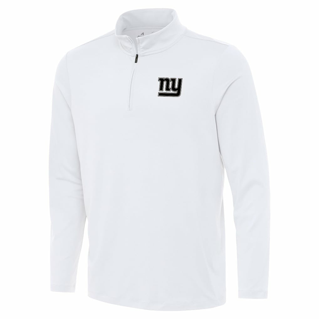 New York Giants Antigua Reprocess Quarter-Zip Top White | NFL