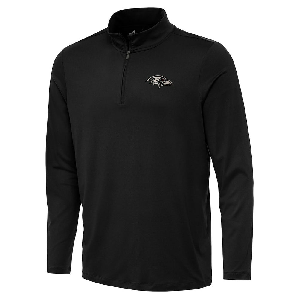 Baltimore Ravens Antigua Reprocess Quarter-Zip Top Black | NFL