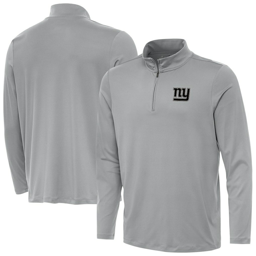 New York Giants Antigua Reprocess Quarter-Zip Top Gray | NFL