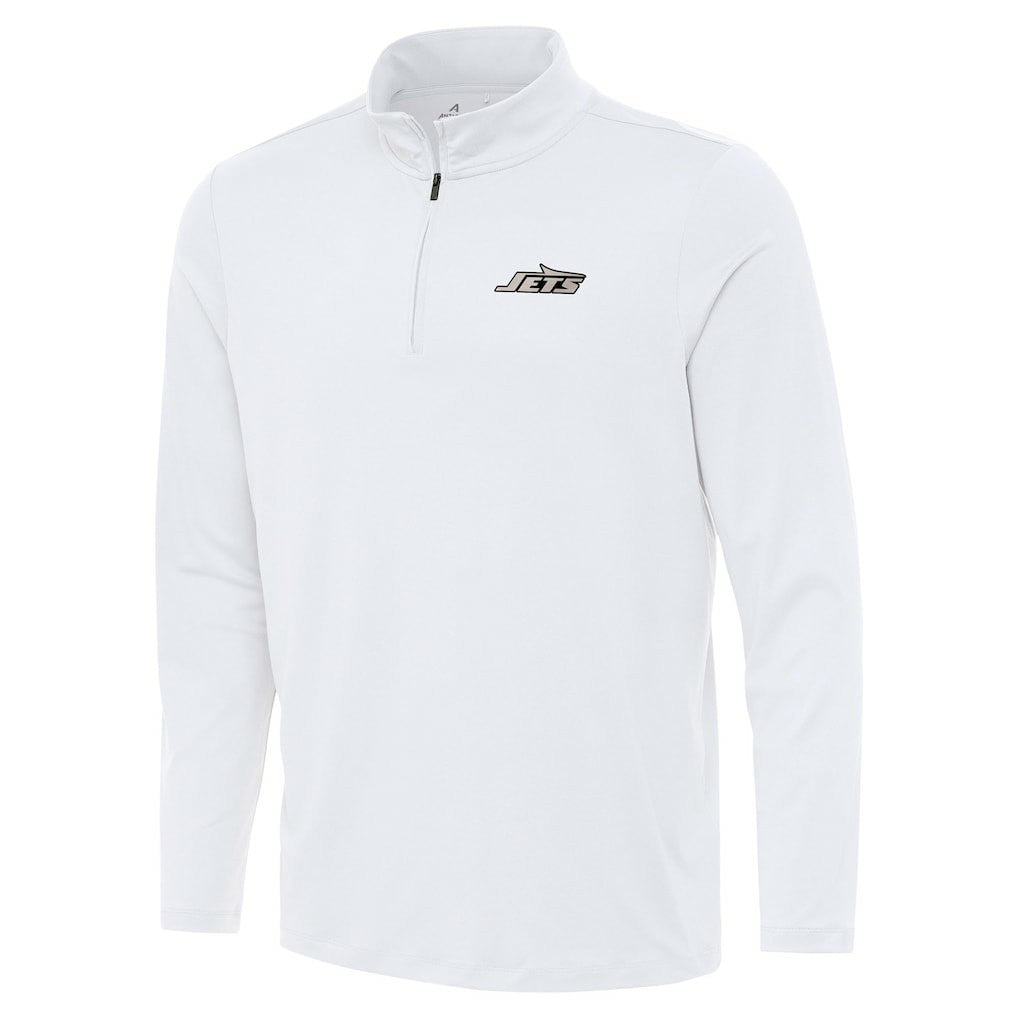 New York Jets Antigua Reprocess Quarter-Zip Top White | NFL