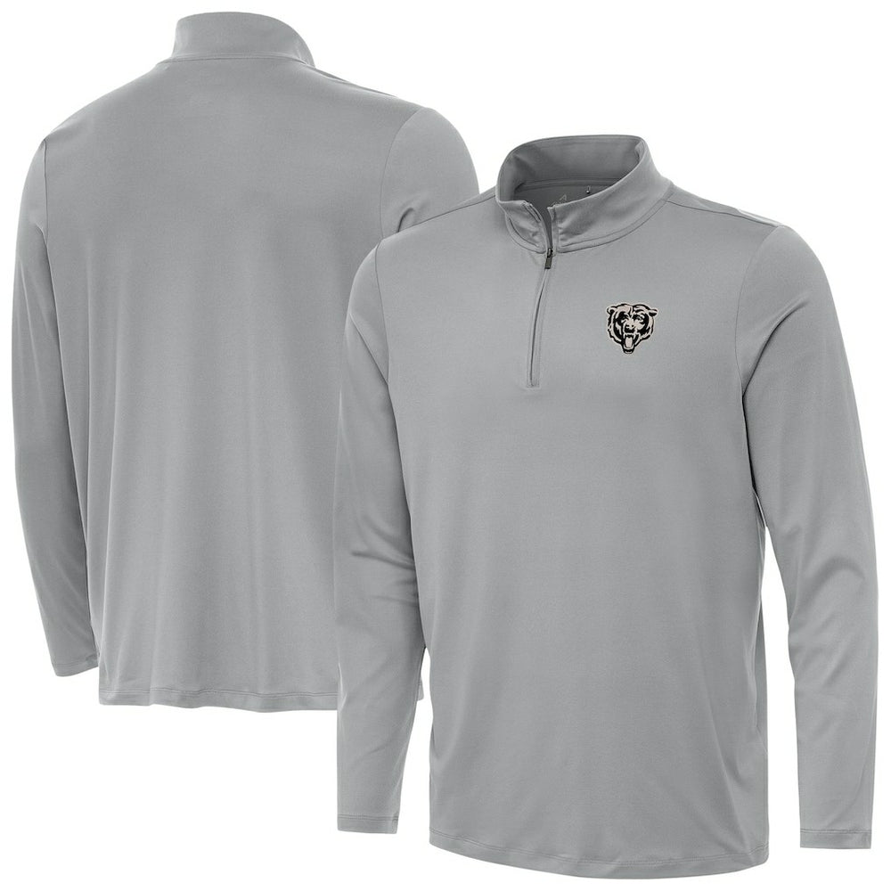 Chicago Bears Antigua Reprocess Quarter-Zip Top Gray | NFL