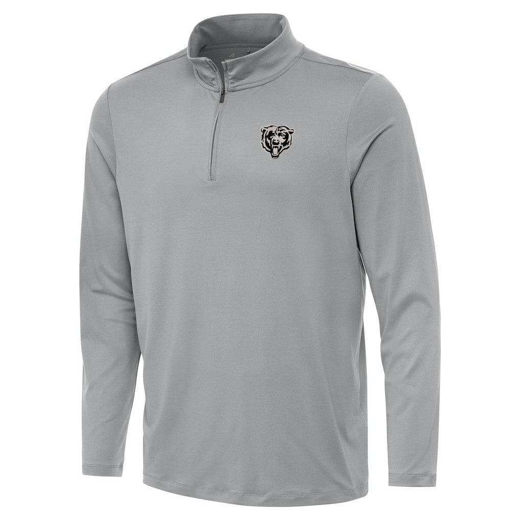 Chicago Bears Antigua Reprocess Quarter-Zip Top Gray | NFL