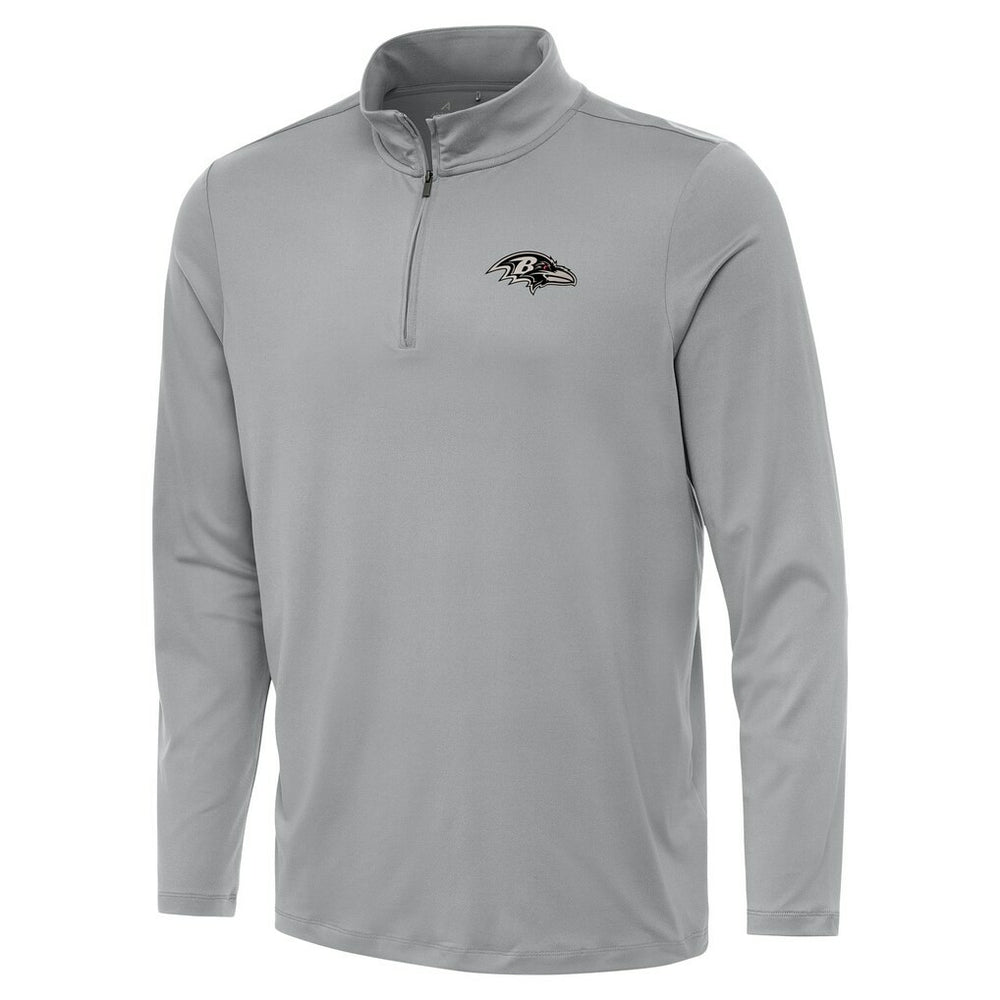 Baltimore Ravens Antigua Reprocess Quarter-Zip Top Gray | NFL