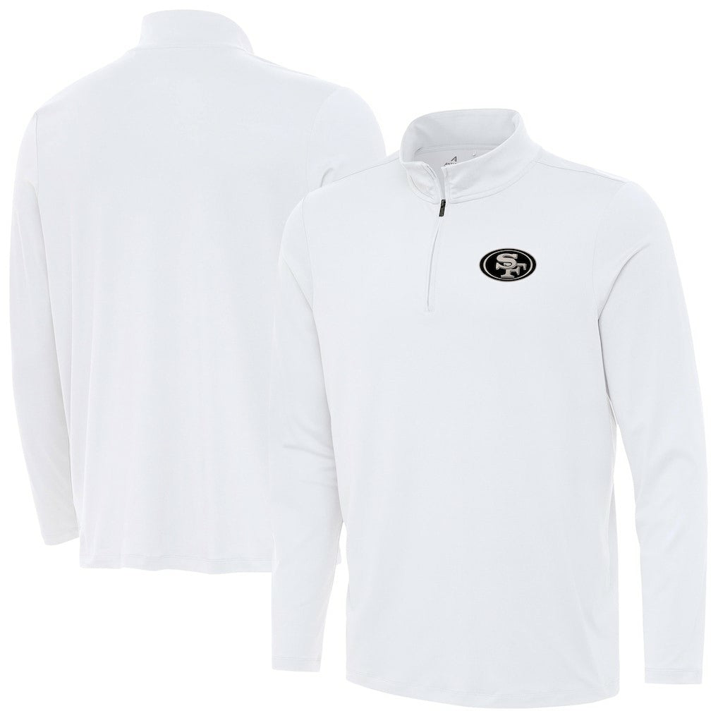 San Francisco 49ers Antigua Reprocess Quarter-Zip Top White | NFL