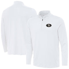 San Francisco 49ers Antigua Reprocess Quarter-Zip Top White | NFL