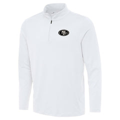 San Francisco 49ers Antigua Reprocess Quarter-Zip Top White | NFL