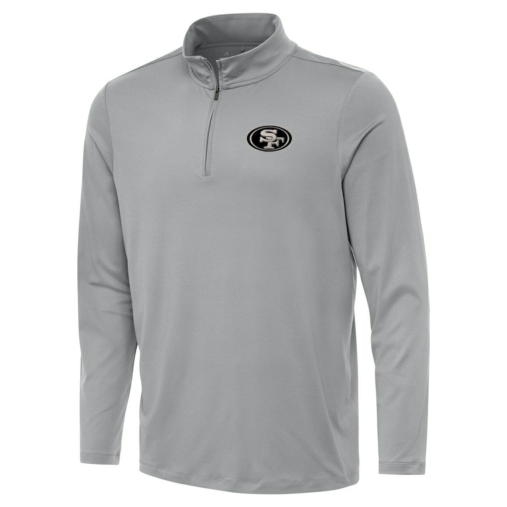 San Francisco 49ers Antigua Reprocess Quarter-Zip Top Gray | NFL