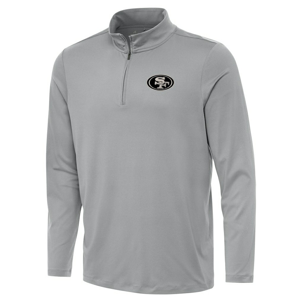 San Francisco 49ers Antigua Reprocess Quarter-Zip Top Gray | NFL