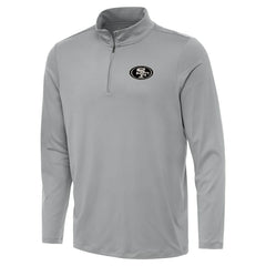 San Francisco 49ers Antigua Reprocess Quarter-Zip Top Gray | NFL