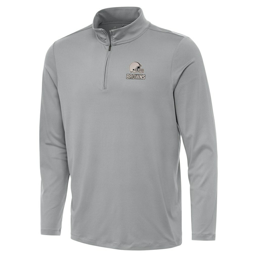 Cleveland Browns Antigua Reprocess Quarter-Zip Top Gray | NFL