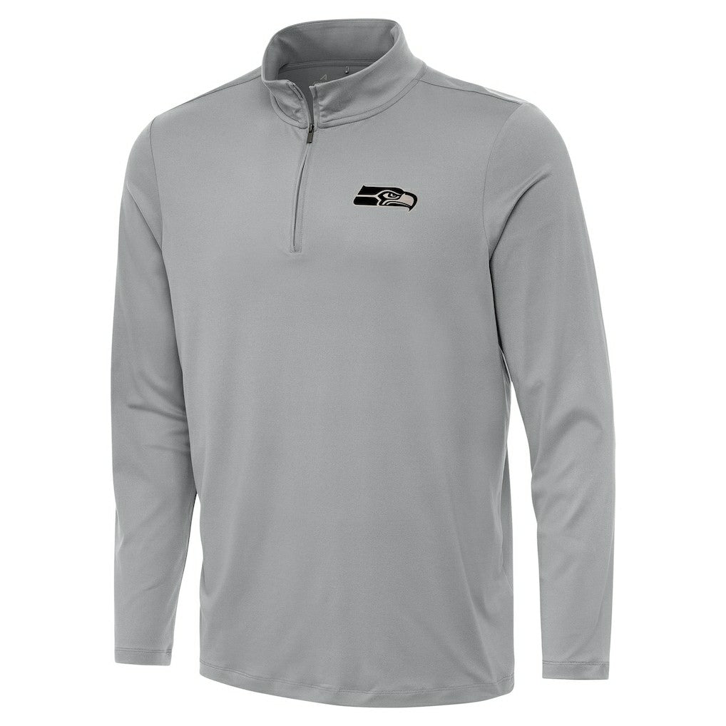 Seattle Seahawks Antigua Reprocess Quarter-Zip Top Gray | NFL
