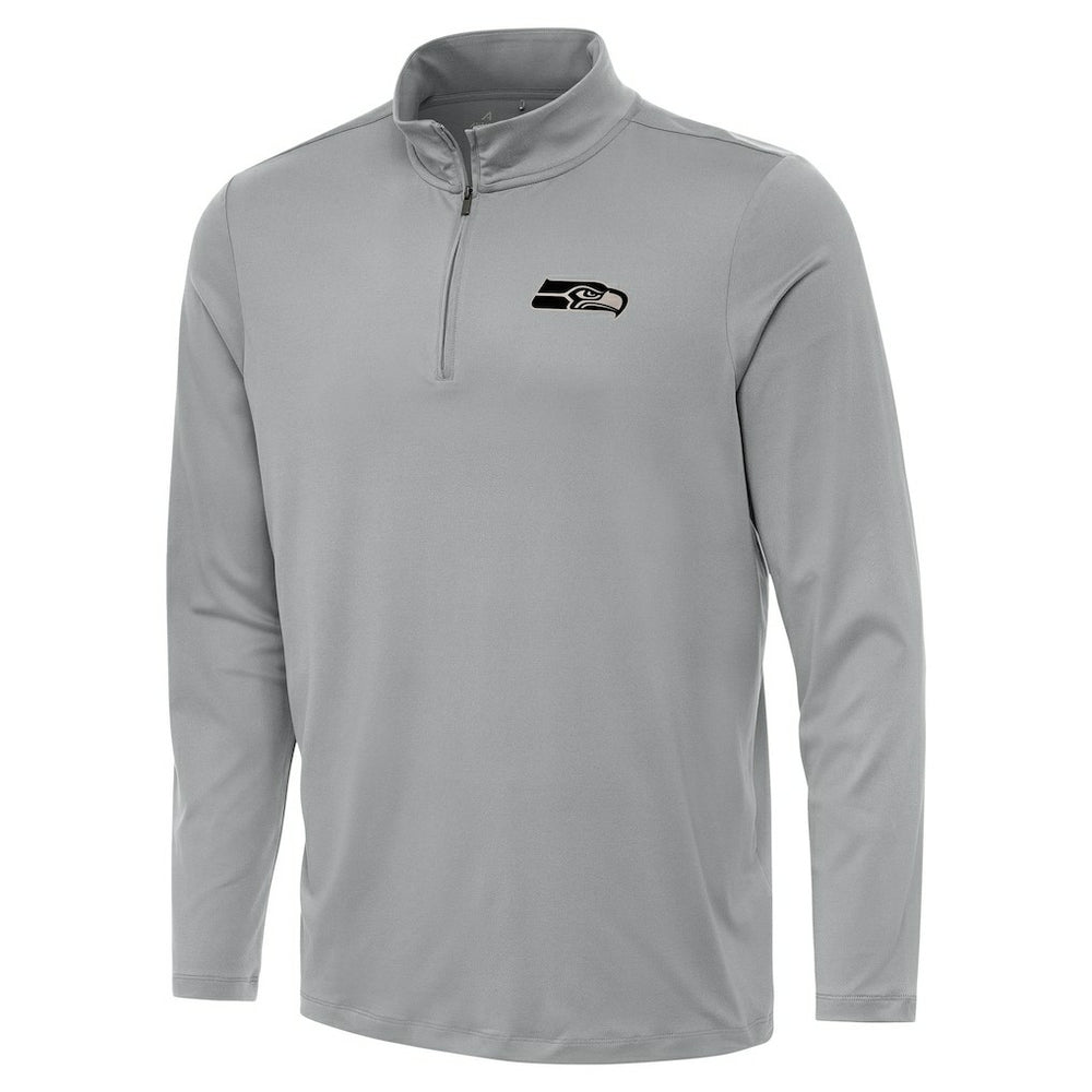 Seattle Seahawks Antigua Reprocess Quarter-Zip Top Gray | NFL