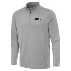 Seattle Seahawks Antigua Reprocess Quarter-Zip Top Gray | NFL
