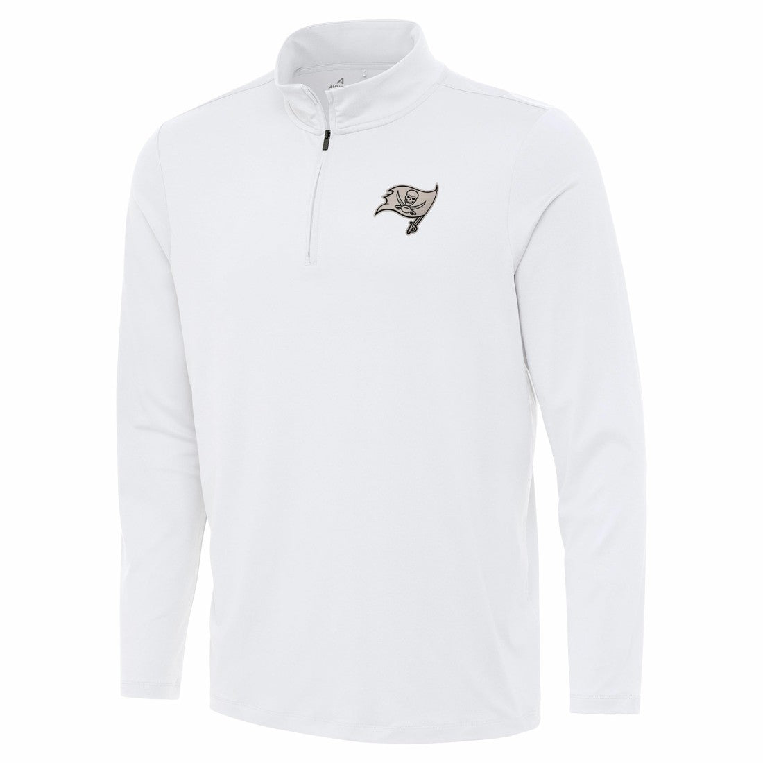 Tampa Bay Buccaneers Antigua Reprocess Quarter-Zip Top White | NFL