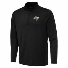 Tampa Bay Buccaneers Antigua Reprocess Quarter-Zip Top Black | NFL