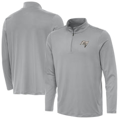 Tampa Bay Buccaneers Antigua Reprocess Quarter-Zip Top Gray | NFL