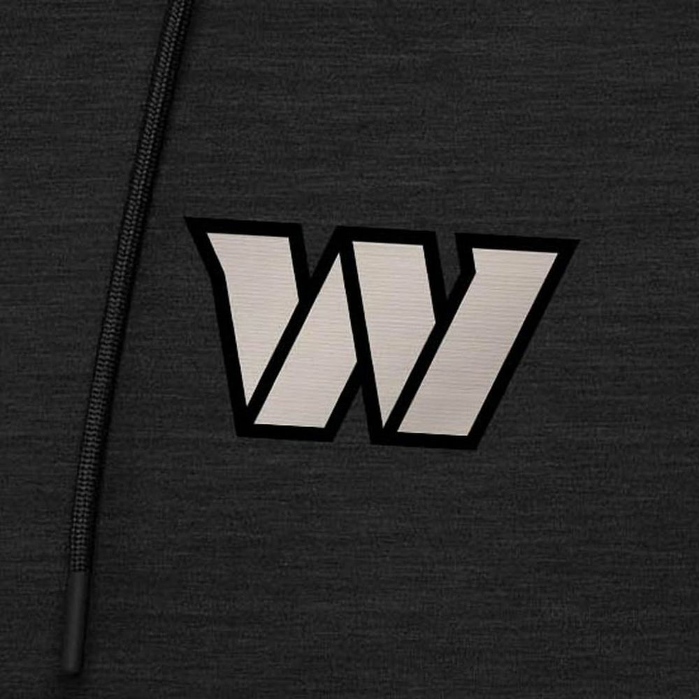 Washington Commanders Antigua Spikes Raglan Quarter-Zip Hoodie Heather Black | NFL