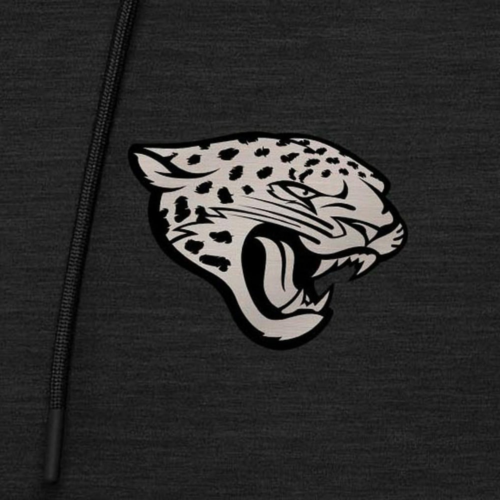 Jacksonville Jaguars Antigua Spikes Raglan Quarter-Zip Hoodie Heather Black | NFL