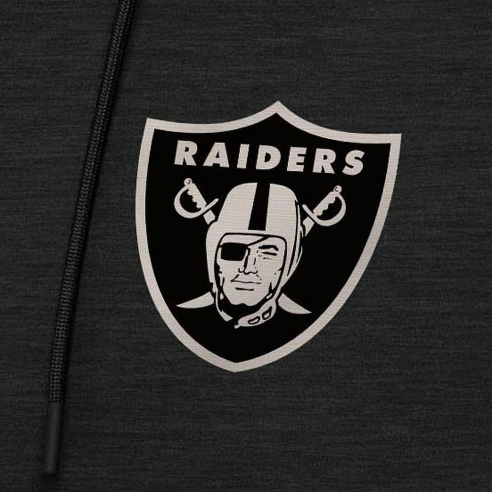 Las Vegas Raiders Antigua Spikes Raglan Quarter-Zip Hoodie Heather Black | NFL
