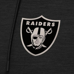 Las Vegas Raiders Antigua Spikes Raglan Quarter-Zip Hoodie Heather Black | NFL