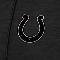 Indianapolis Colts Antigua Spikes Raglan Quarter-Zip Hoodie Heather Black | NFL
