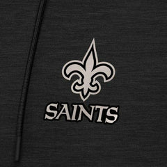 New Orleans Saints Antigua Spikes Raglan Quarter-Zip Hoodie Heather Black | NFL