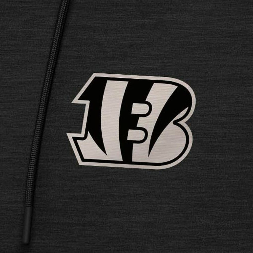 Cincinnati Bengals Antigua Spikes Raglan Quarter-Zip Hoodie Heather Black | NFL