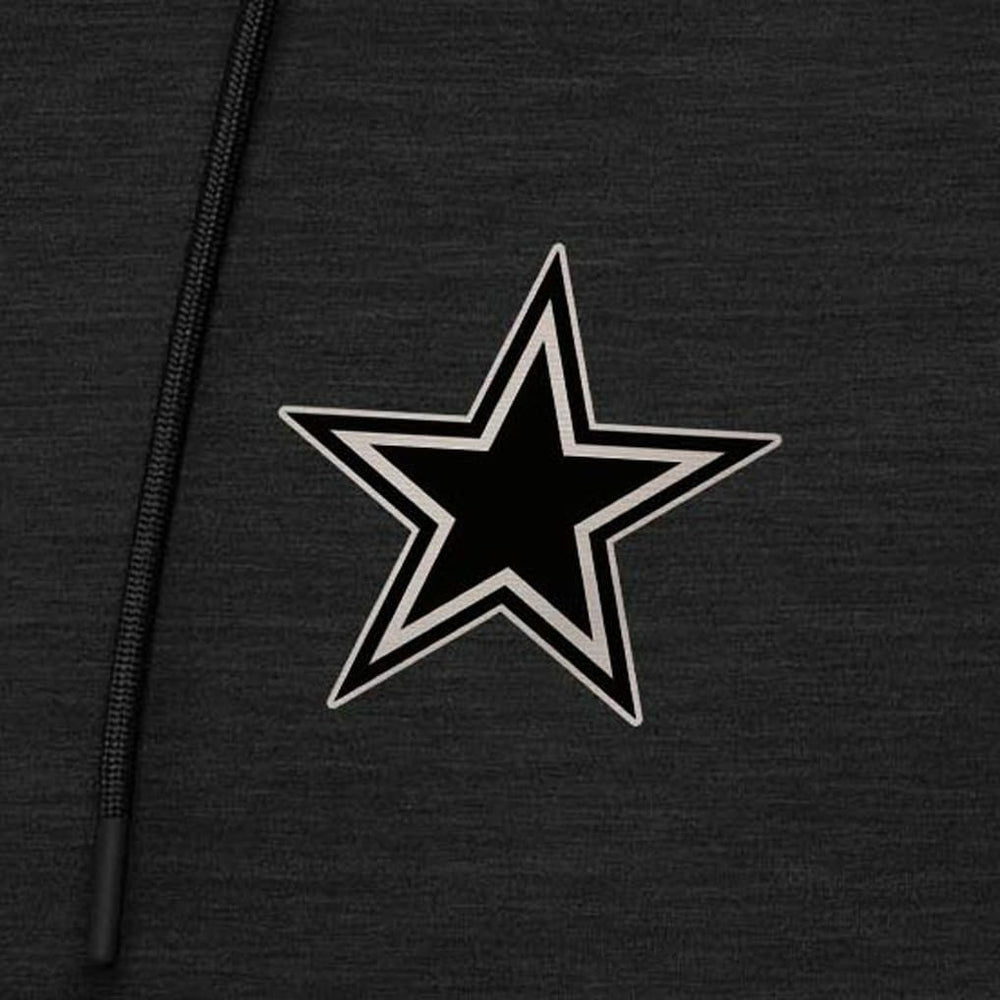 Dallas Cowboys Antigua Spikes Raglan Quarter-Zip Hoodie Heather Black | NFL