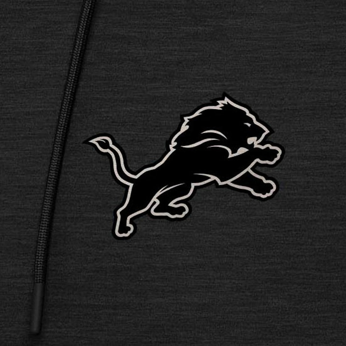 Detroit Lions Antigua Spikes Raglan Quarter-Zip Hoodie Heather Black | NFL