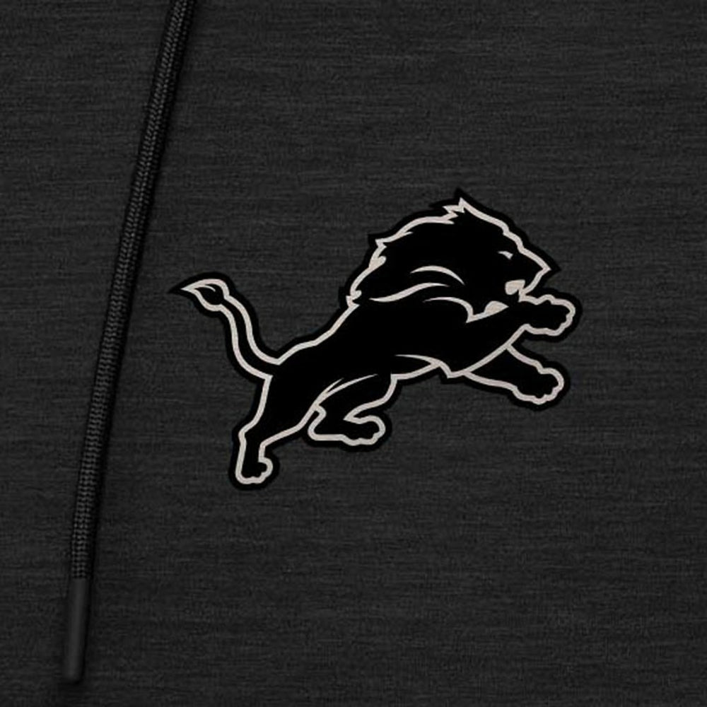 Detroit Lions Antigua Spikes Raglan Quarter-Zip Hoodie Heather Black | NFL
