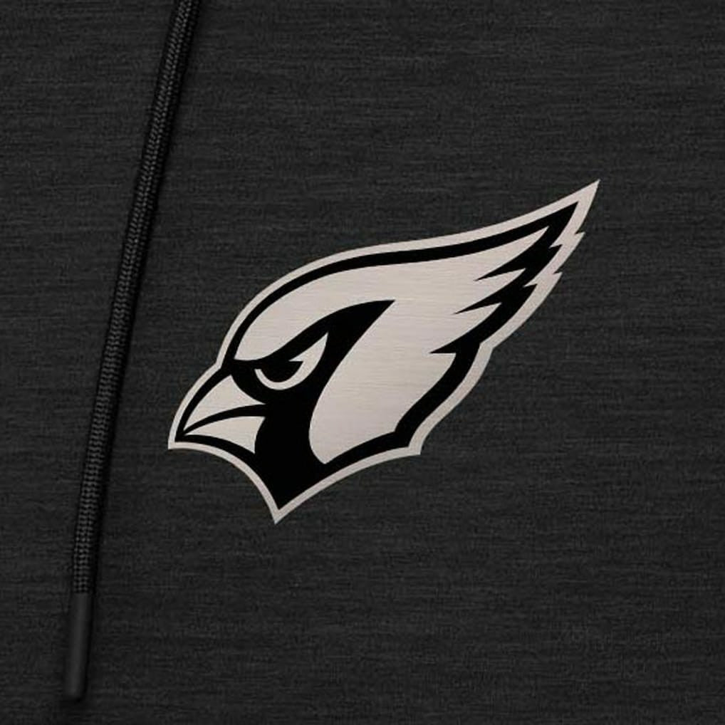 Arizona Cardinals Antigua Spikes Raglan Quarter-Zip Hoodie Heather Black | NFL