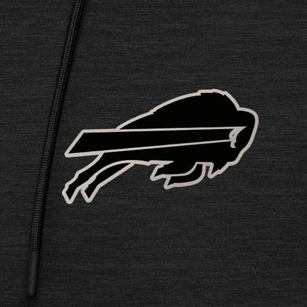 Buffalo Bills Antigua Spikes Raglan Quarter-Zip Hoodie Heather Black | NFL
