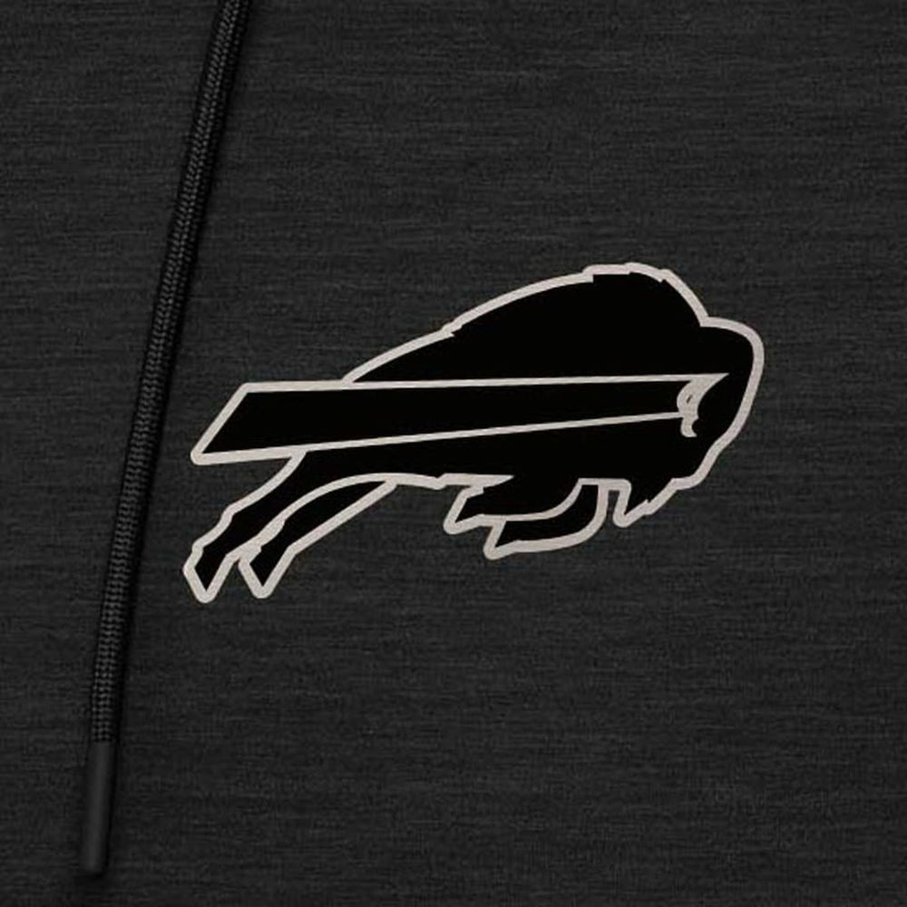 Buffalo Bills Antigua Spikes Raglan Quarter-Zip Hoodie Heather Black | NFL