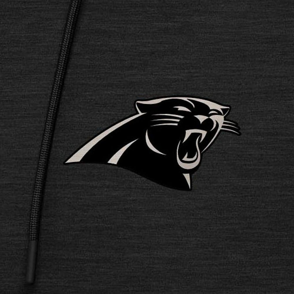 Carolina Panthers Antigua Spikes Raglan Quarter-Zip Hoodie Heather Black | NFL