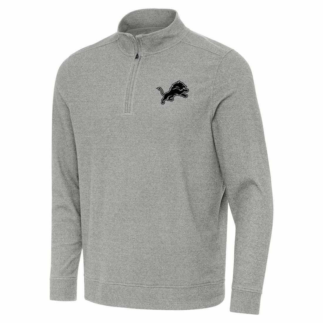 Detroit Lions Antigua Subtle Quarter-Zip Top Heather Gray | NFL