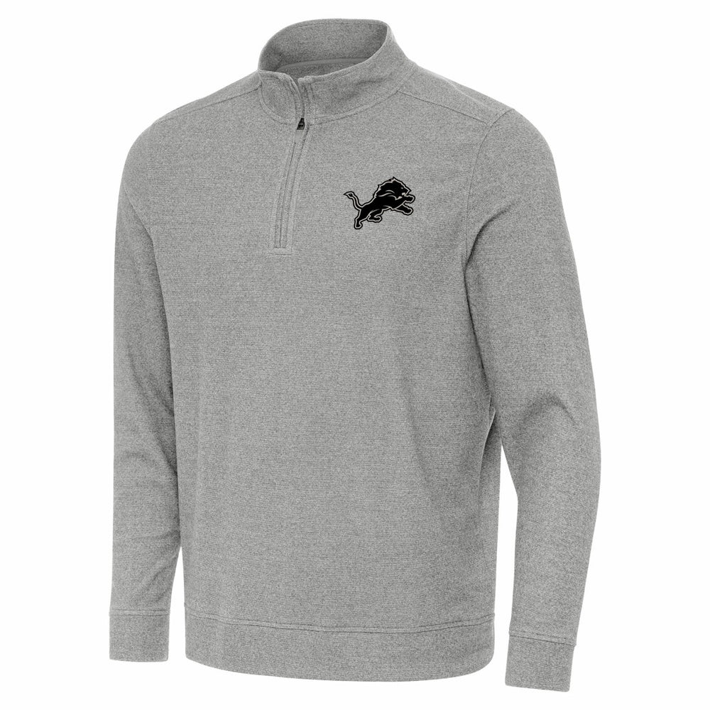 Detroit Lions Antigua Subtle Quarter-Zip Top Heather Gray | NFL