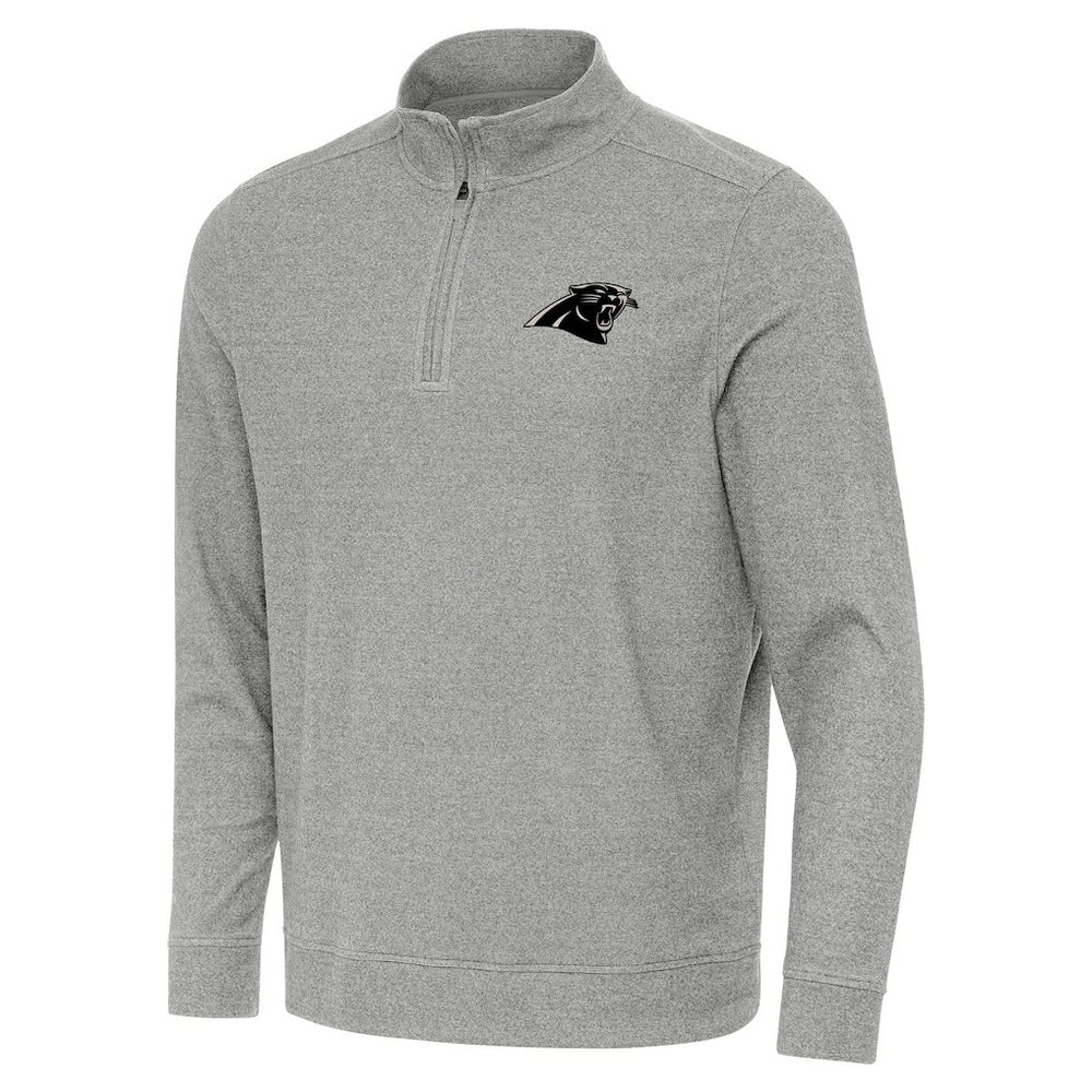 Carolina Panthers Antigua Subtle Quarter-Zip Top Heather Gray | NFL