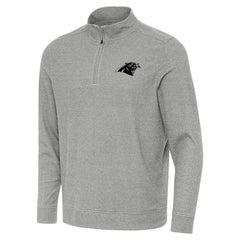 Carolina Panthers Antigua Subtle Quarter-Zip Top Heather Gray | NFL